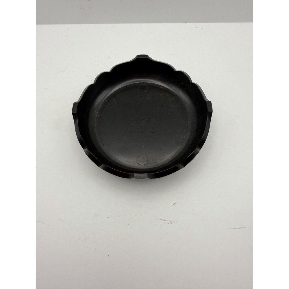 Vintage Avon Black Vanity Trinket Dish Tray Made in Japan Scalloped 3”